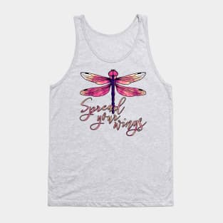 Dragonfly - spread your wings, sunset colors Tank Top